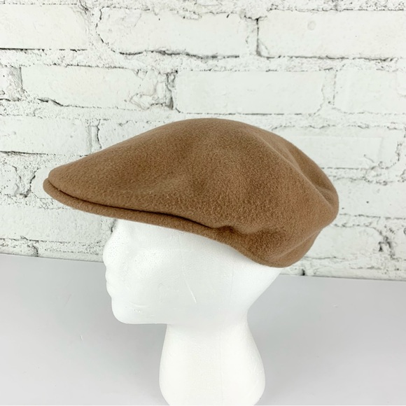 Kangol Wool Camel Tan Flat Cap Newsboy Hat Large - Picture 1 of 13